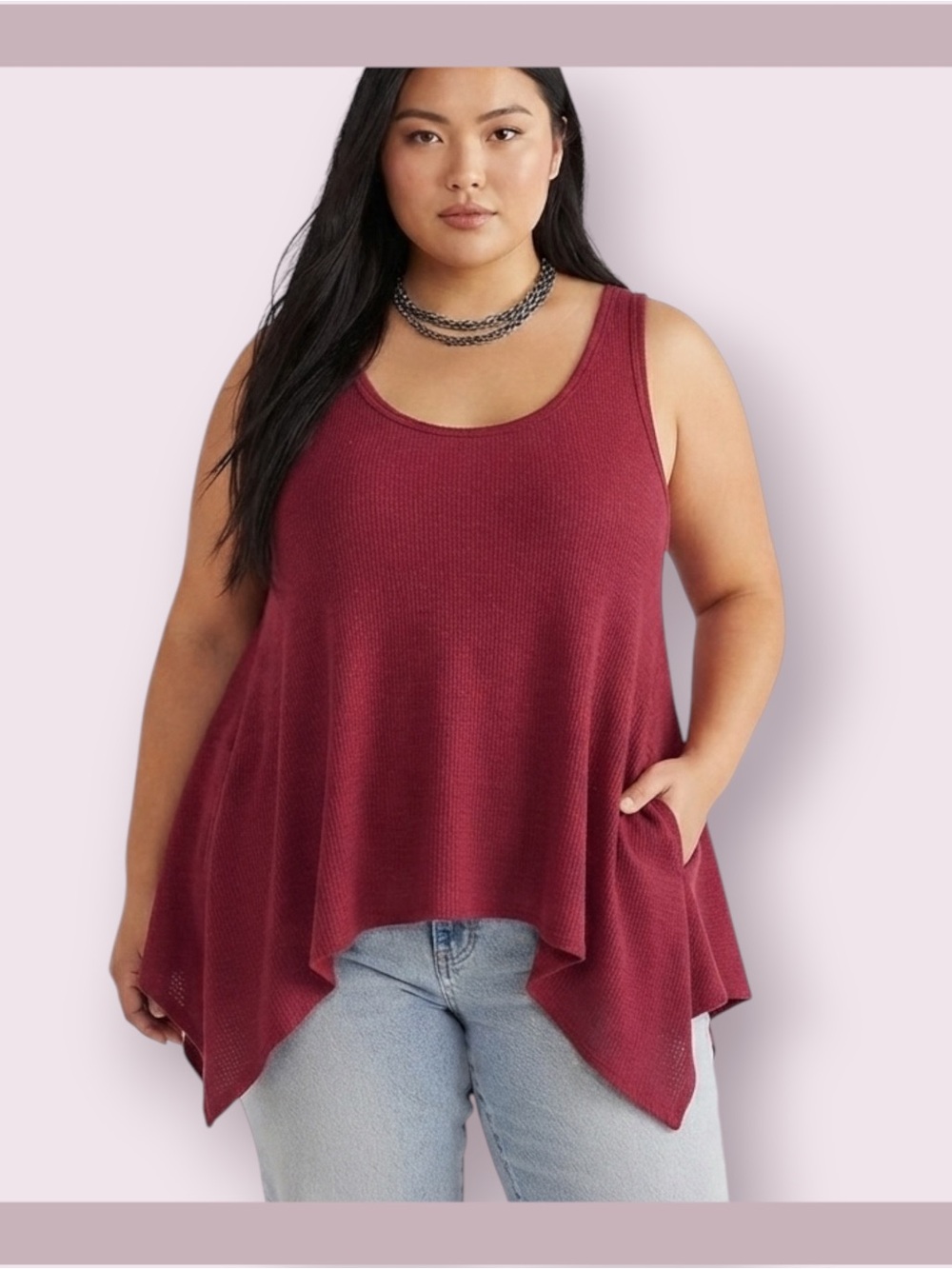 We The Free Sing La La Gone Goji Handkerchief Hem Tank